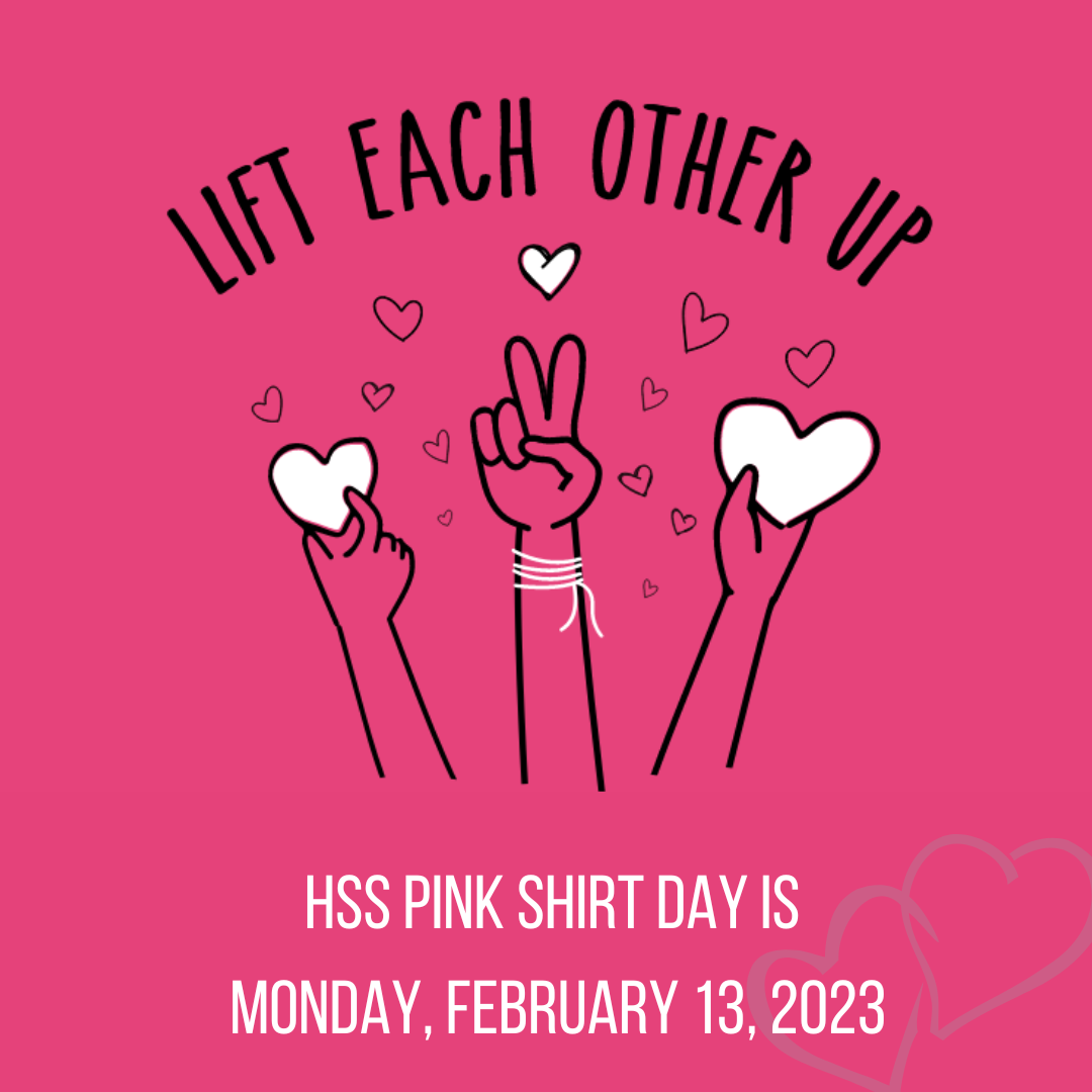 Pink Shirt Day Feb 13th Hugh Sutherland School